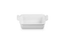 Stoneware Rectangular Dish 26cm - White