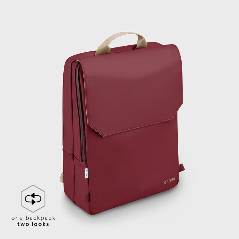 Le Réversible Backpack Bordeaux & Beige