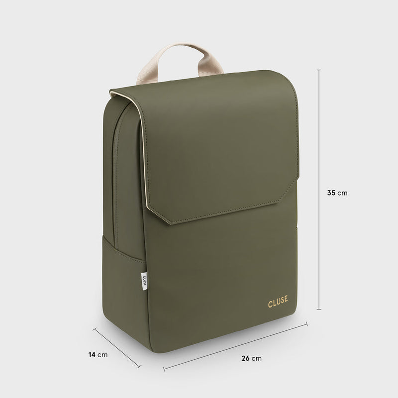 Nuitée Backpack Dark Green, Beige & Gold