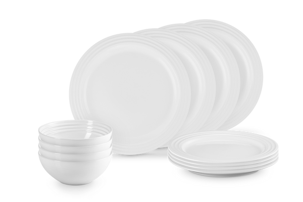 12 Piece Dinnerware Set - White