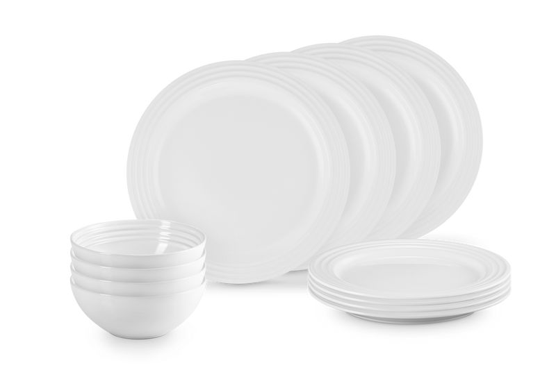 12 Piece Dinnerware Set - White
