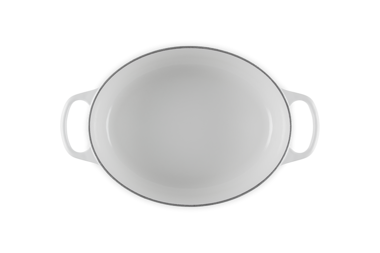 Signature Cast Iron Oval Casserole 29CM- White