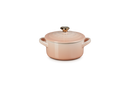 Petite Casserole with Gold Heart Knob - Peche