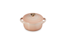 Petite Casserole with Gold Heart Knob - Peche