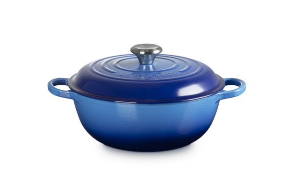 Cast Iron Round Stew Pot 26CM - Azure