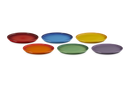 Set of 6 Coupe Dinner Plates - Rainbow