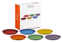 Set of 6 Coupe Dinner Plates - Rainbow