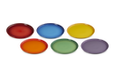 Set of 6 Coupe Dinner Plates - Rainbow
