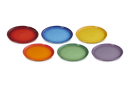 Set of 6 Coupe Side Plates - Rainbow