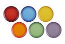 Set of 6 Coupe Side Plates - Rainbow