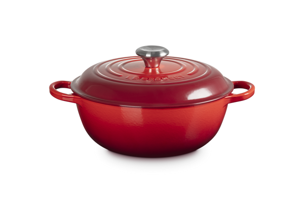 Cast Iron Round Stew Pot 26CM - Cerise