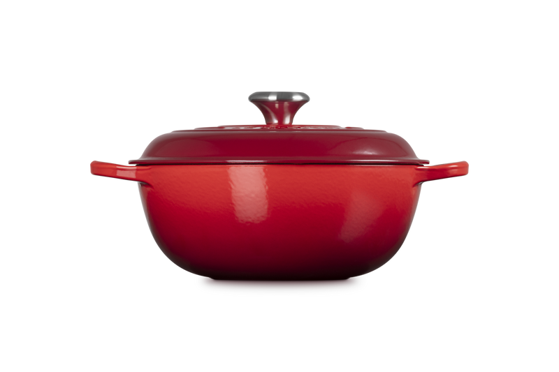 Cast Iron Round Stew Pot 26CM - Cerise