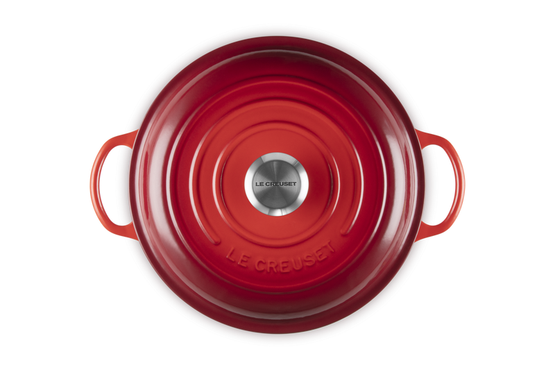 Cast Iron Round Stew Pot 26CM - Cerise