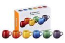 Set of 6 Coupe Mugs 320ml - Rainbow