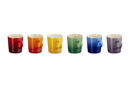 Set of 6 Espresso Mugs 100ml - Rainbow