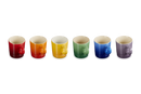Set of 6 Espresso Mugs 100ml - Rainbow