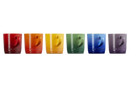 Set of 6 Cappucino Mugs 200ml - Rainbow