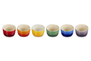 Set of 6 Mini Ramekins - Rainbow