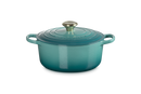 Signature Cast Iron Round Casserole 24CM - Bleu Riviera