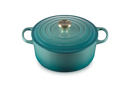 Signature Cast Iron Round Casserole 26cm - Bleu Riviera
