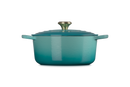 Signature Cast Iron Round Casserole 26cm - Bleu Riviera