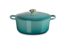 Signature Cast Iron Round Casserole 28CM- Bleu Riviera