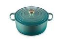 Signature Cast Iron Round Casserole 28CM- Bleu Riviera