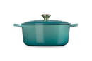 Signature Cast Iron Round Casserole 28CM- Bleu Riviera