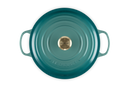 Signature Cast Iron Round Casserole 28CM- Bleu Riviera