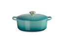 Signature Cast Iron Oval Casserole 27cm - Bleu Riviera