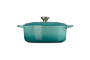 Signature Cast Iron Oval Casserole 27cm - Bleu Riviera