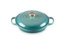 Signature Cast Iron Shallow Casserole 26cm - Bleu Riviera
