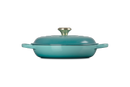 Signature Cast Iron Shallow Casserole 26cm - Bleu Riviera