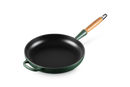 28cm Signature Cast Iron Frying Pan with Wooden Handle - FORÊT