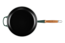 28cm Signature Cast Iron Frying Pan with Wooden Handle - FORÊT