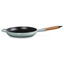 28cm Signature Cast Iron Frying Pan with Wooden Handle - Sea Salt