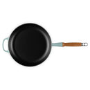 28cm Signature Cast Iron Frying Pan with Wooden Handle - Sea Salt