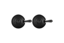 Serenity Set of 2 Condiment Pots with Spoon - Satin Black