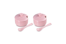 Serenity Set of 2 Condiment Pots with Spoon - Sugar Pink