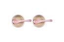 Serenity Set of 2 Condiment Pots with Spoon - Sugar Pink
