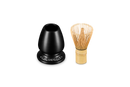 Matcha Whisk & Stoneware Stand - Satin Black