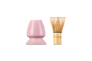 Matcha Whisk & Stoneware Stand - Sugar Pink