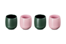 Serenity Stoneware Set of 4 Tumblers - Sugar Pink/Forêt