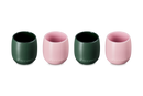Serenity Stoneware Set of 4 Tumblers - Sugar Pink/Forêt