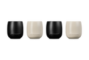 Serenity Stoneware Set of 4 Tumblers - Satin Black & Brioche