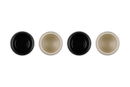 Serenity Stoneware Set of 4 Tumblers - Satin Black & Brioche