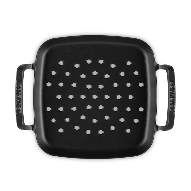Cast Iron Outdoor Collection Square Grilling Basket 30cm Matte Black