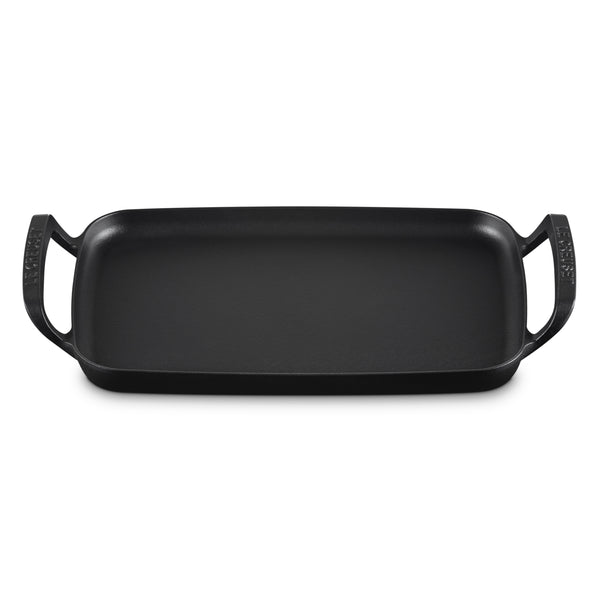 Cast Iron Outdoor Collection Rectangular Griddle 40cm Matte Black