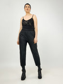PLETHER TROUSERS - Black