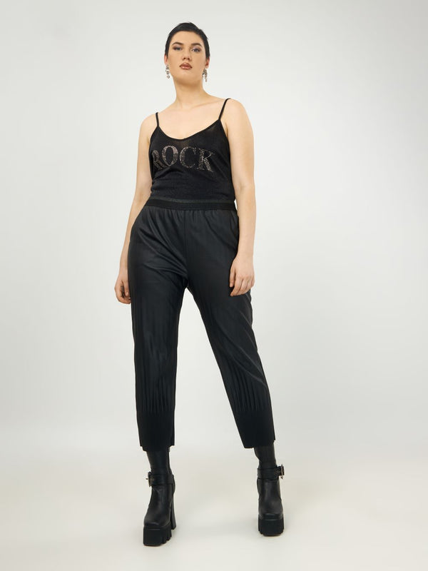 PLETHER TROUSERS - Black